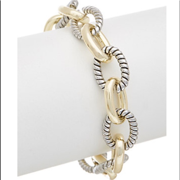 juvell Jewelry - 18K Two-Tone Oval Link Bracelet